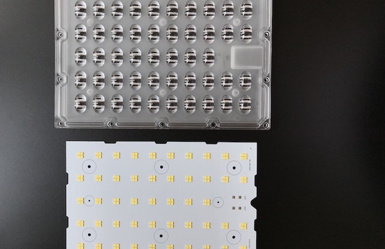 150W 3030 SMD LED Street Light Components Optics Array Lens For Road Lamp