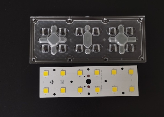 comprar 12 en 1 7070 SMD LED Modulo de luz de calle Lente de iluminación exterior con 158x103 grados Fabricación en línea