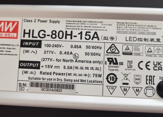 comprar El conductor de Meanwell de la serie HLG 40W 60W 80W 100W 120W 150W 185W conductor impermeable IP65 IP67 12V 15V 24V 36V 48V 56V Fabricación en línea