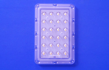 comprar 24 lentes ópticas llevadas asimétricas de la luz de calle del grado de los puntos 145x75 con el módulo del PWB 3535 Fabricación en línea