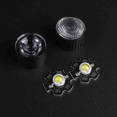 1W Optical Led Spotlight Lens PMMA Led Lens With Small Bead Surface