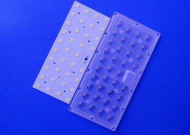 comprar Lente 60 90 de la lámpara de proyección del arsenal de 36 LED PC de 150 grados óptica con el tablero del PWB 144 Fabricación en línea