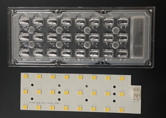 3x8 24 LED 5050SMD MODULO 163X85 DEGREE lente de luz de calle para lámpara de 40w 50w