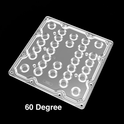 Lente óptica de 30 led de 130x130 mm 30 grados 60 grados 90 grados 50W 80W 100W