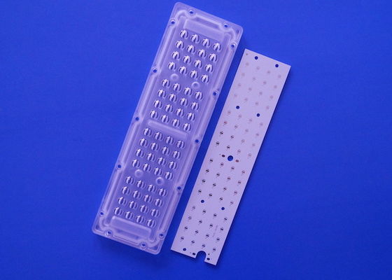 Módulo de motor de luz LED SMD 3535 de 64 LED con lente vertical de 65x150 grados para módulo de luz de calle LED