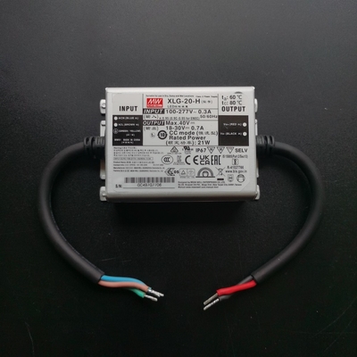 MeanWell Corriente constante IP67 controlador de luz impermeable XLG-20-H 18-30V 0.7A 21W fuente de alimentación LED para iluminación exterior