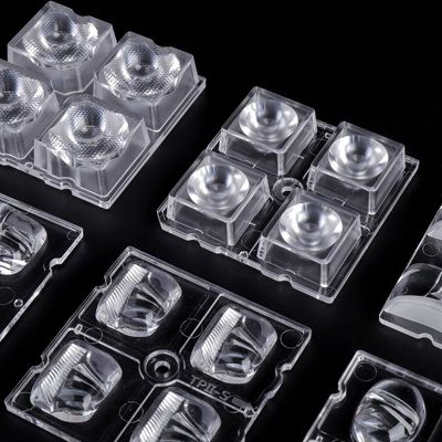 PC Led Optical Lens , 4 in 1 Led Lens Array For SMD 5050 Led Light