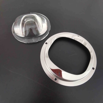 Prenda impermeable de cristal de 120 x 60 del grado LED de calle de la luz lentes de la lente con el tenedor del metal