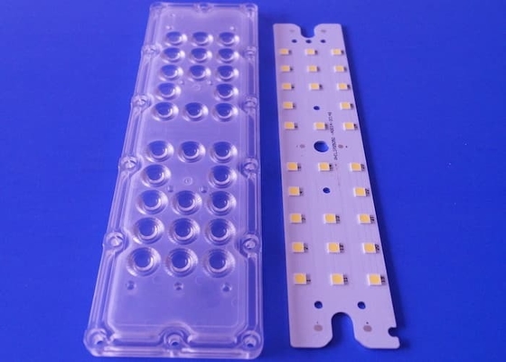 Material óptico urbano de la PC del grado de los puntos 5050 SMD del módulo 28 LED de la luz de calle del LED