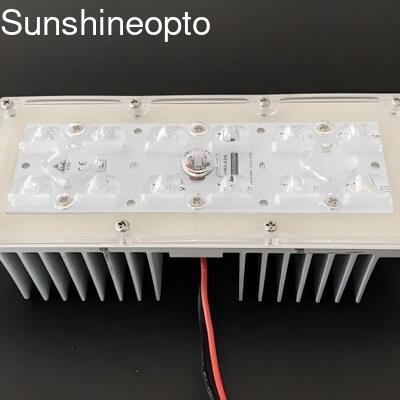 Módulo de luz LED SMD 5050 de 12 LED con lente de ángulo de haz de 173 mm y 145x70 grados para alumbrado público