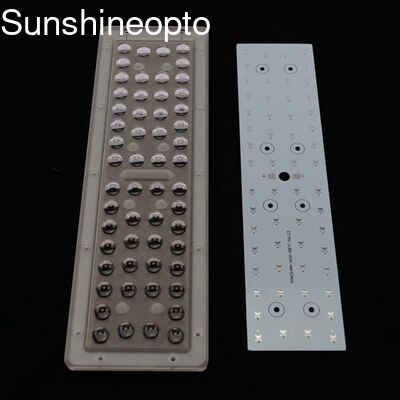 Lente LED colimador de ángulos de haz múltiples para PC de 50W con placa PCB Led SMD 3030 para luz