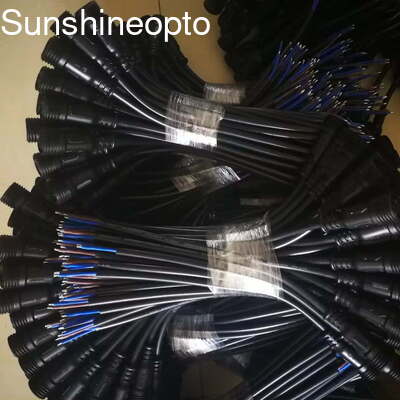 Conector de cable IP67 24AWG de cable eléctrico de 3 pines resistente al agua hombre / mujer M12/M19