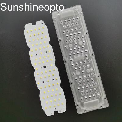 160lm/w SMD 3030 LED módulo de luz 50W LED equipo de adaptación de luz de calle con lente óptica de PC