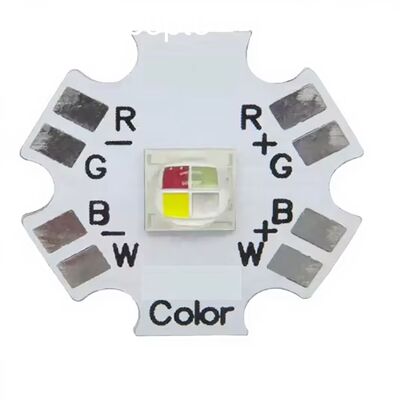 Chip LED de alta potencia RGBW de 10W para iluminación de escenario Fabricante de emisores LED RGBW de haz ancho de 120°