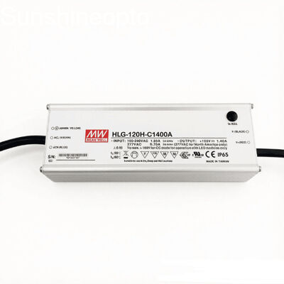 Fuente de alimentación LED de corriente constante con controlador Meanwell de 120W a prueba de agua con carcasa de aluminio