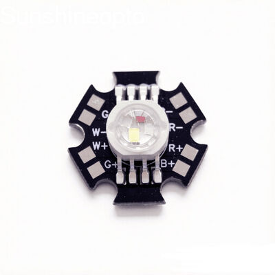 Módulo LED RGBW de 12W con chips LED de 4 puntos LED de alta potencia en PCB Black Star para iluminación de escenario