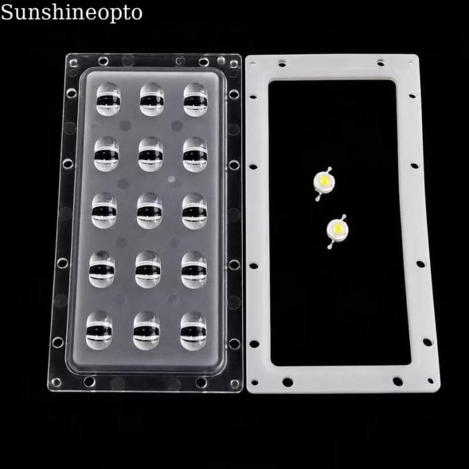 Custom LED Street Light 70×140 Degree PC Optical Lens 91% Transmittance for Street Highway and Road Light