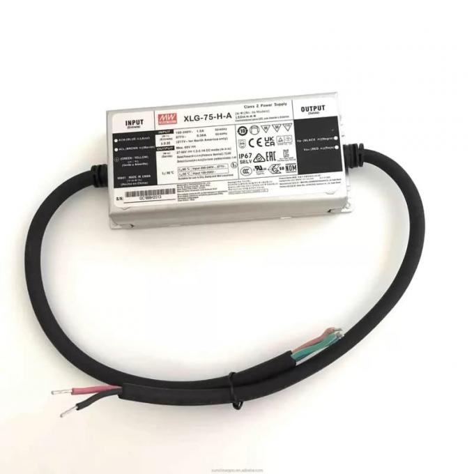 MEAN WELL XLG-75 Series 75W LED Driver IP67 Constant Power Mode 100–305VAC 3-in-1 Dimming