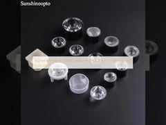Aspheric Optical PMMA Led Lens With Black Holder For Led Spot Light