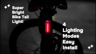 Luz trasera para bicicleta de 50 metros con batería de 200 mAh y entrada de carga de 5 V/500 mA
